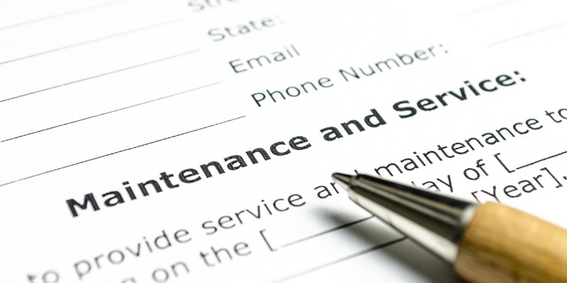 Maintenance and Service checklist 